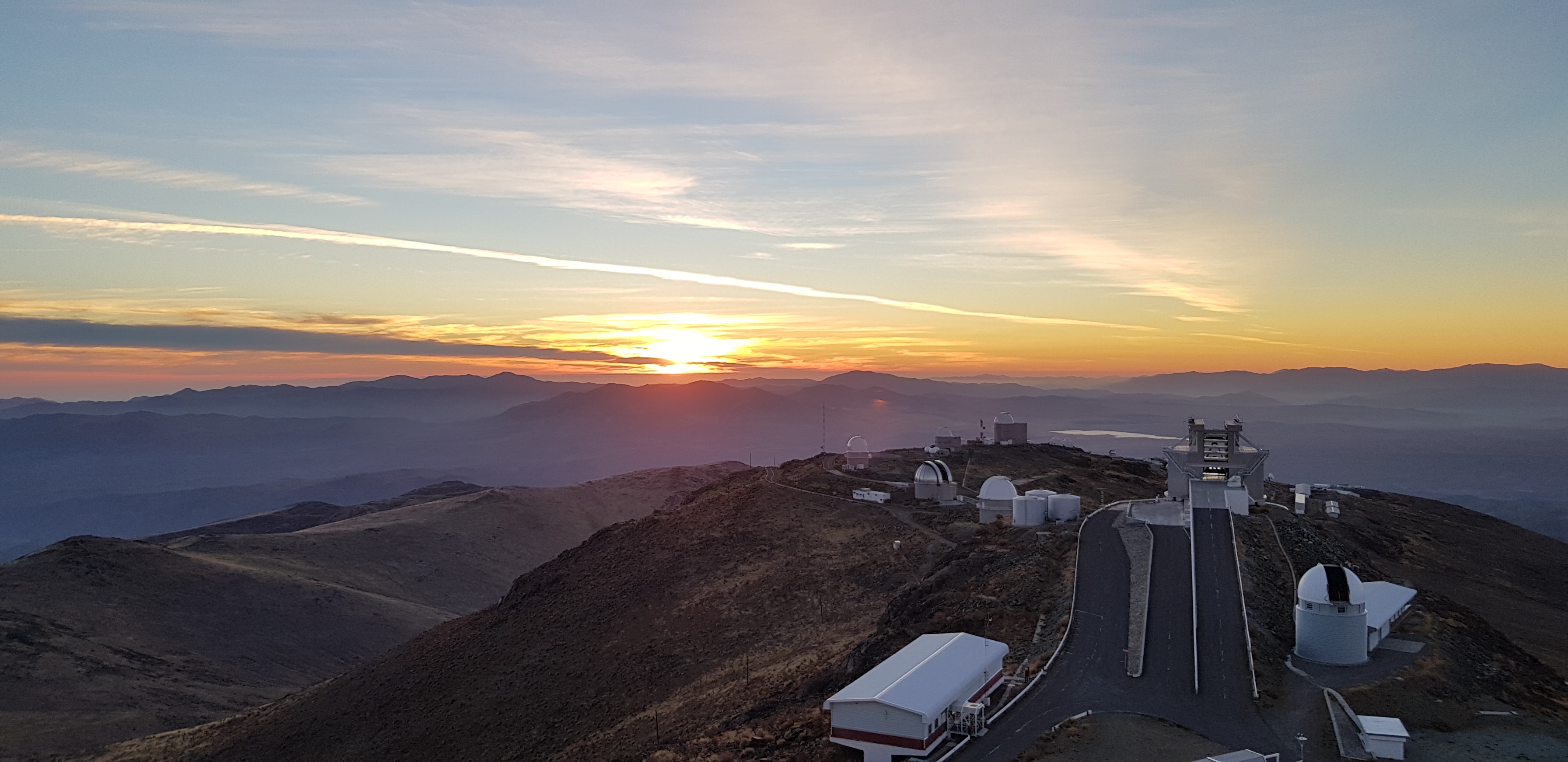 Sunset seen from the ESO 3.6m in La Silla